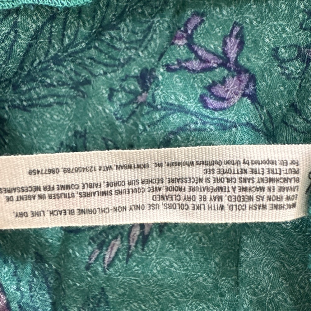 Free People Intimately She Moves Chemise Slip Dress XS Green Floral Lace Tie - Picture 10 of 16